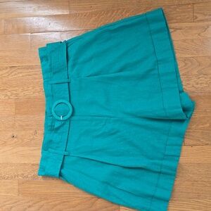 WORTHINGTON BRAND WOMAN'S PLUS SIZE TEAL GREEN DRESSY SHORTS SIZE 14